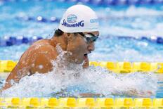 岡留大和が１００ｍ平泳ぎで優勝