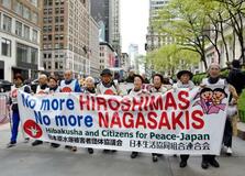 米国で被爆者「ノーモア」と叫ぶ