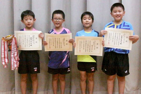男子バンビの入賞者