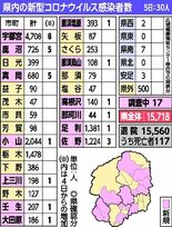 栃木県内30人感染　宇都宮、鹿沼、真岡など13市町　新型コロナ