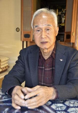 　両親の被爆体験を語る木村一茂さん