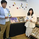 「小山のムシキング」妻が企画　チョウ標本や昆虫グッズ、ハンドメイド作品も　23日まで