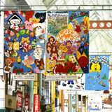 オリオン通りで見上げると...　児童生徒らの作品ずらり　フラッグアート2025　