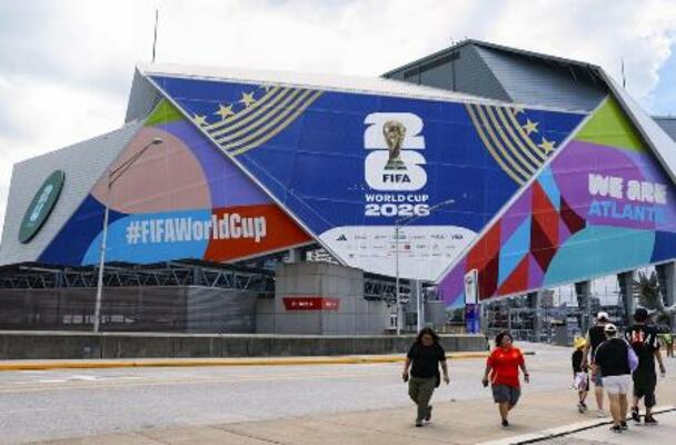 　サッカーワールドカップ準決勝の会場の一つとなるアトランタ競技場＝６月、米アトランタ（共同）