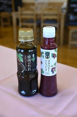 桑を原料に開発した焼き肉のたれとドレッシング