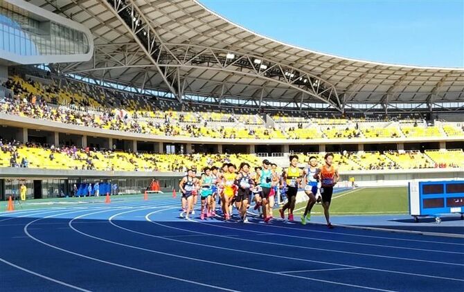 出走する４区出場の選手たち