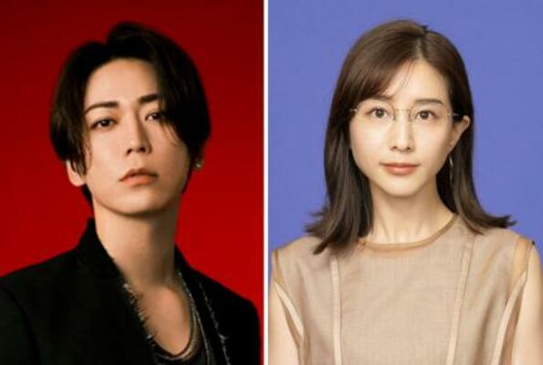 　亀梨和也さん（左）、田中みな実さん