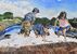 大賞に輝いた河野辺朋加さんの絵画「夏のひととき」