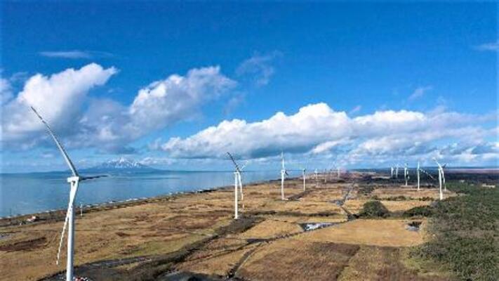 　北海道幌延町の風力発電所「浜里ウインドファーム」