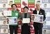 とちぎ未来大使に任命された阿嶋さん（左）と蔵田さん（中央）＝30日午後、県庁