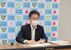 記者会見で９月の県内雇用情勢を説明する藤浪局長＝28日午前、県庁
