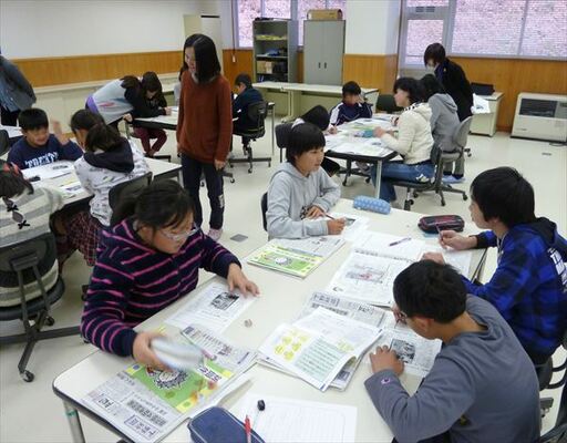 割り付けを練習／大田原市須賀川小