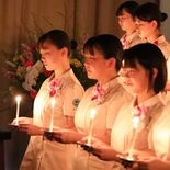 情熱の火絶やさずに　矢板の塩谷看護専門学校　１年生33人「誓いの火」