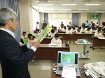 見出し付け記事要点学ぶ　大田原市佐久山中 