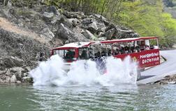 湖面から新緑を楽しむ　