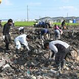 総量50トン以上　足利の住民らがごみ撤去　私有地の不法投棄、半世紀で山に