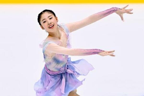 　女子ＳＰ　演技する住吉りをん＝東京辰巳アイスアリーナ