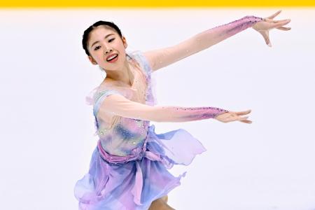 女子SP 演技する住吉りをん=東京辰巳アイスアリーナ
