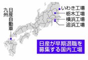 日産、栃木を含む５工場で早期退職者募集へ