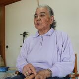1945年４月８日　島民３分の１が犠牲に　沖縄・波照間島の波照間シゲさん（87）　マラリア有病地に強制疎開