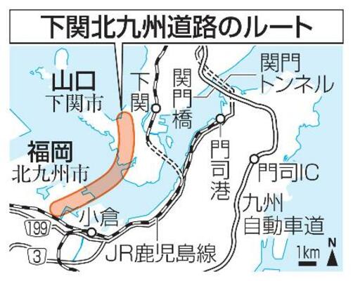 　下関北九州道路のルート