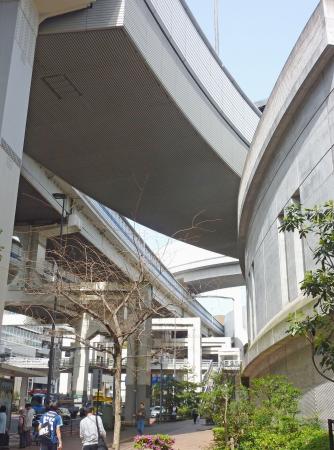 　大橋ジャンクション付近の地上風景＝東京都目黒区