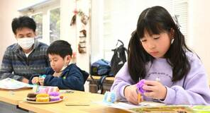 ふわふわ毛糸がマカロンに変身 