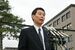 報道陣に結審した裁判への思いを語る遺族代表の奥さん＝29日午後４時50分、宇都宮市小幡１丁目