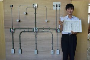 関東甲信越地区電気工事コンテストで優勝した飯村さん