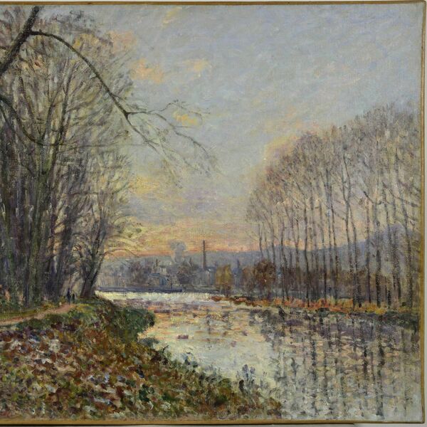 シスレー 冬の風景 油彩画 県立美術館の目玉に シスレー「冬の夕日」購入を発表 4月から披露