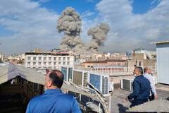 首都の市街地で爆音、再び避難