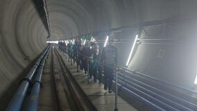 巴波川トンネル　歩いて進捗確認