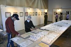 百人一首の歌など力作ずらり　那珂川の書道教室が作品展 ８日まで
