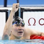 夢に見た舞台　競泳松下選手、パリオリンピック男子400個人メ　全体５位…