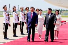 【中朝首脳会談】習氏、米ロにらみ緊密演出