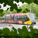 新緑がＬＲＴにも彩り　織りなす列車とのコントラスト　宇都宮