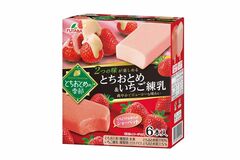 とちおとめ＆いちご練乳　２種入りアイスバー発売　フタバ食品