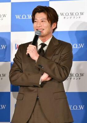 　ドラマ「おい、太宰」の完成報告会に登場した田中圭＝１８日午後、東京都江東区