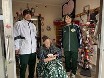 梨などの絵手紙 高齢者にっこり