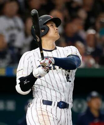 　指名打者部門で今大会のベストナインに選ばれた大谷