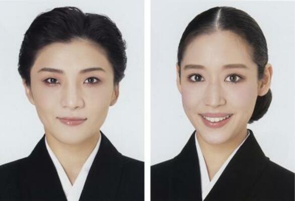 　（左から）鳳月杏さん、天紫珠李さん