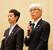 成田空港の滑走路新設を巡る協議会後、取材に応じるNAAの藤井直樹社長(右)=10日午前、千葉県成田市