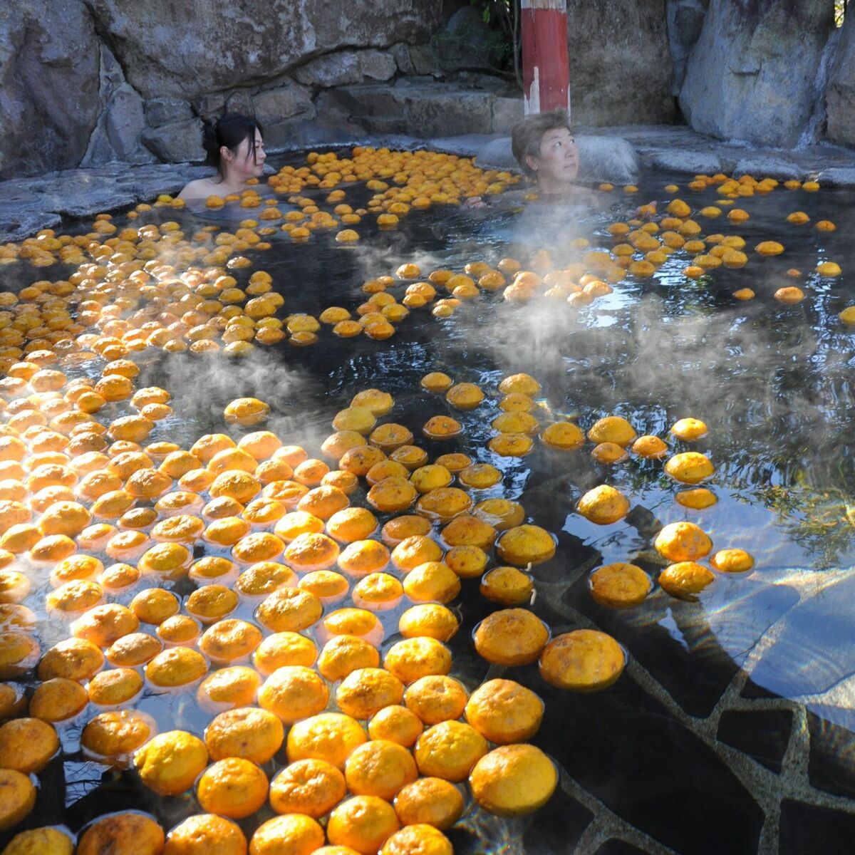 日本一のゆず風呂」に浮かぶ2024個の香り 日光の東照温泉で3日間限定