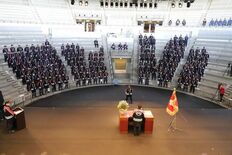 富士河口湖町および富士河口湖町消防団が令和8年度出初式を挙行しました