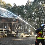鹿沼の日吉神社で消防訓練　「文化財防火デー」に合わせ