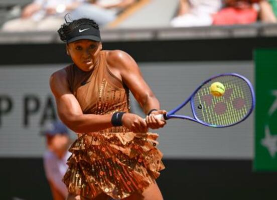 　女子シングルス３回戦でプレーする大坂なおみ＝パリ（共同）