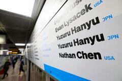 ミラノ地下鉄駅で五輪競技紹介