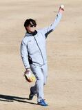 日ハム山崎が練習公開、先発意欲