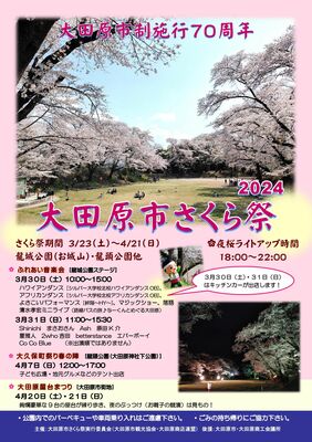 大田原市さくら祭のチラシ