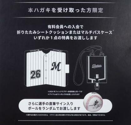 　千葉ロッテがファンクラブ勧誘のため送付したダイレクトメール